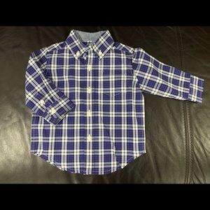 Janie & Jack button down plaid shirt 3-6 mo NWT